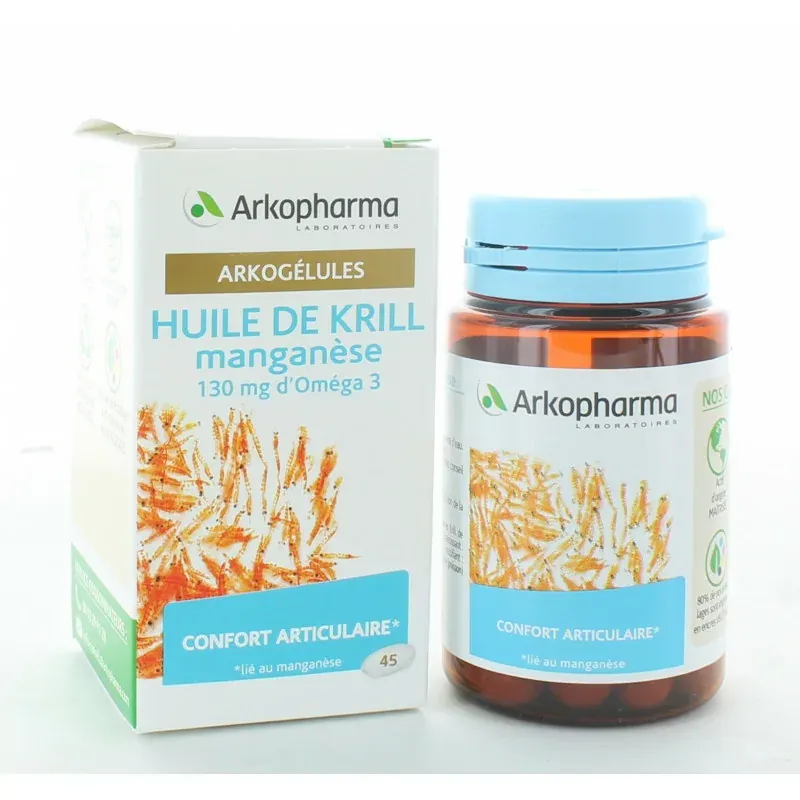 Arkopharma Arkogélules Huile de Krill Manganèse 45 capsules