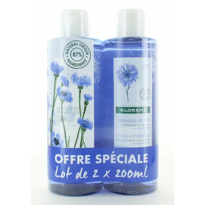 Klorane Démaquillant Yeux 2X200ml