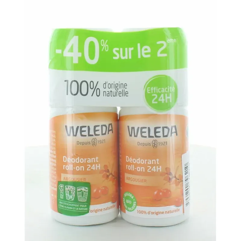 Weleda Argousier Déodorant Roll-on 2X50ml