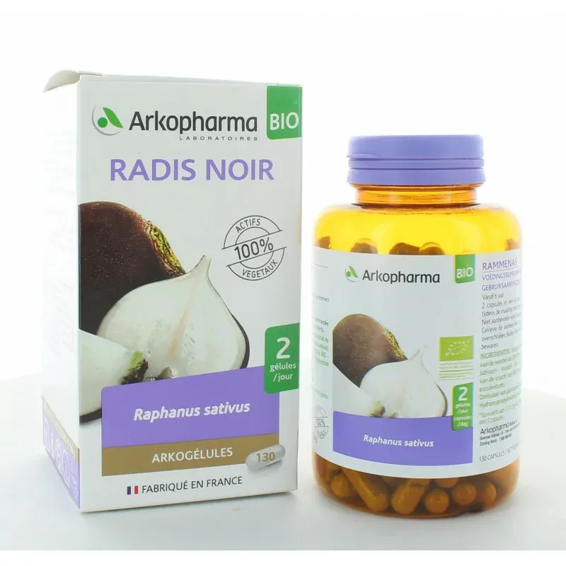 Arkopharma Arkogélules Bio Radis Noir 130 gélules