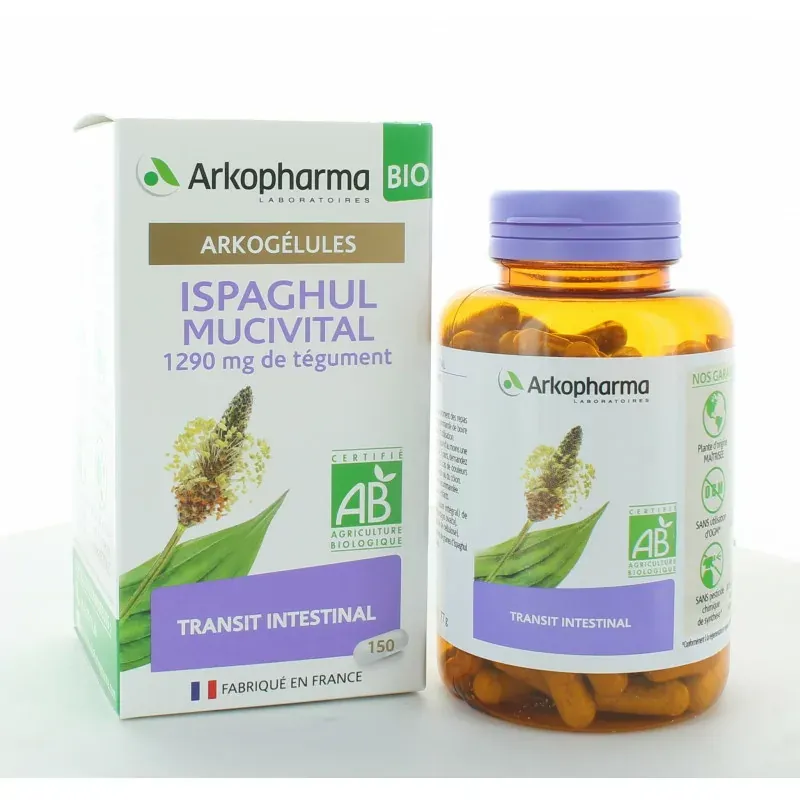 Arkopharma Arkogélules Bio Ispaghul Mucivital 150 gélules