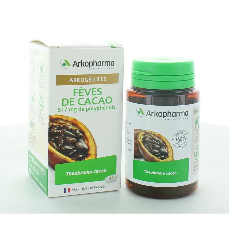 Arkopharma Arkogélules Fèves de Cacao 45 gélules