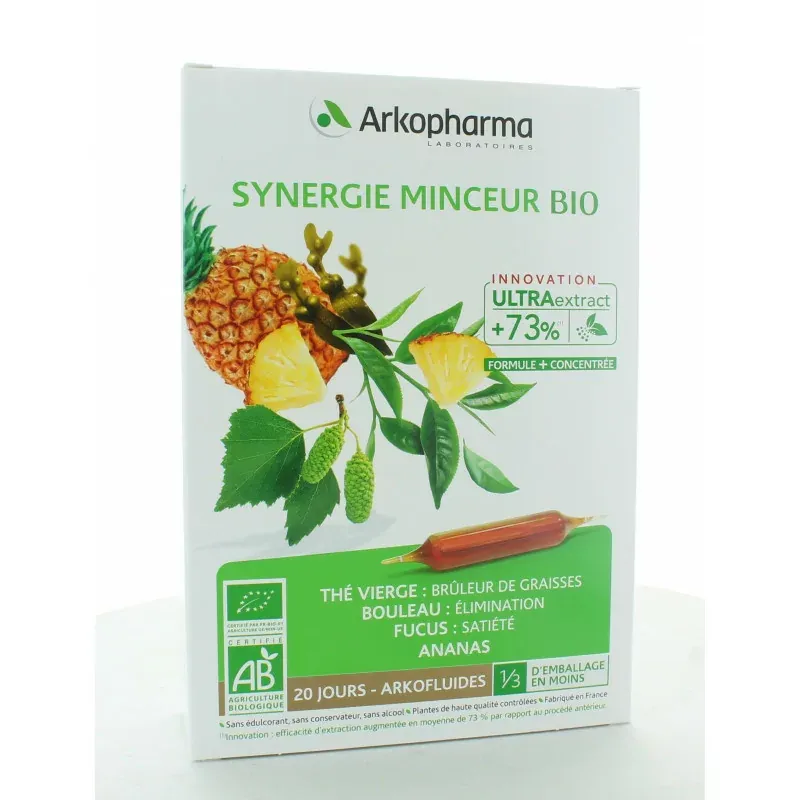 Arkopharma Arkofluides Synergie Minceur Bio 20 ampoules