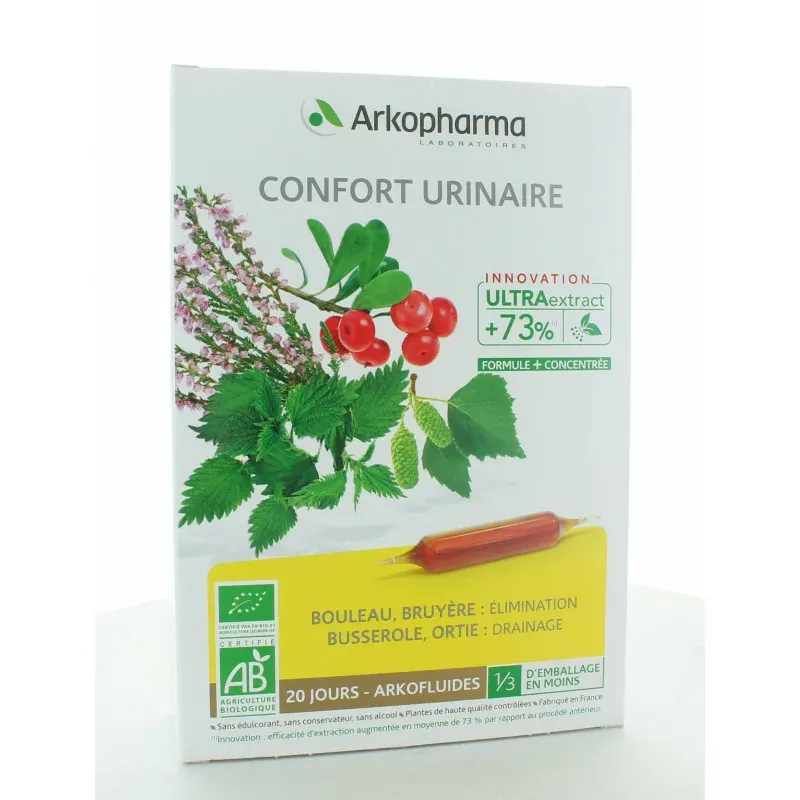 Arkopharma Arkofluides Bio Confort Urinaire 20 ampoules