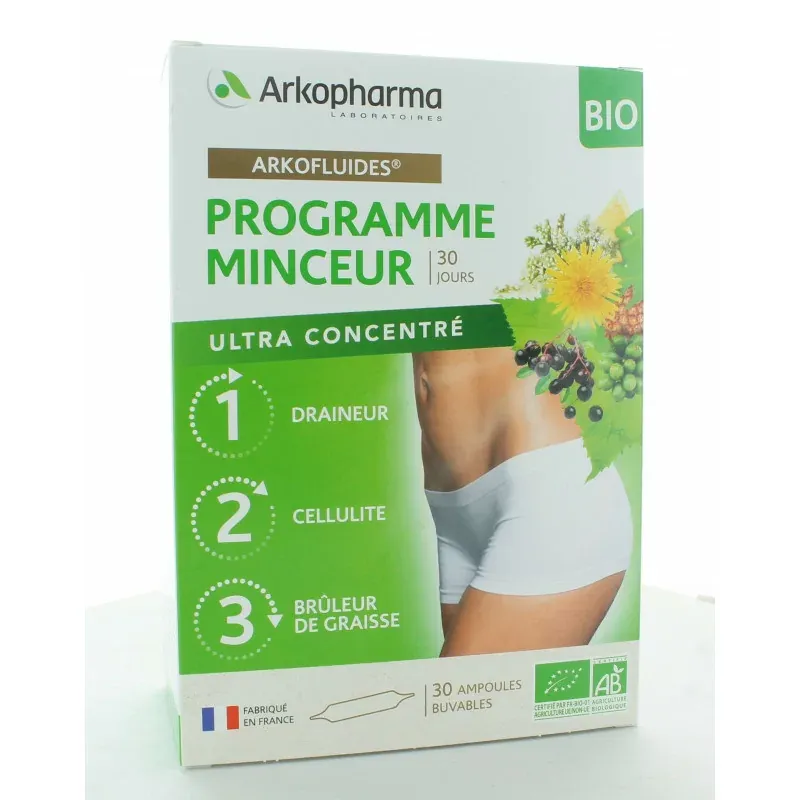 Arkopharma Arkofluides Bio Programme Minceur 30 ampoules - Univers Pharmacie