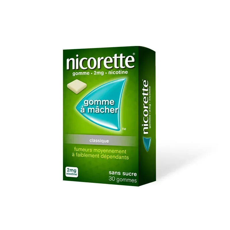 Nicorette 2mg 30 gommes - Univers Pharmacie