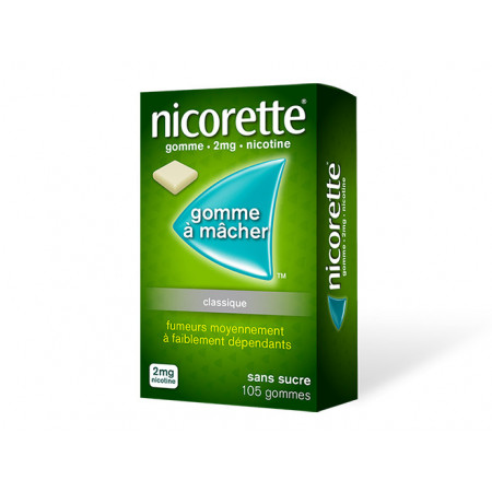 Nicorette 2mg 105 gommes - Univers Pharmacie