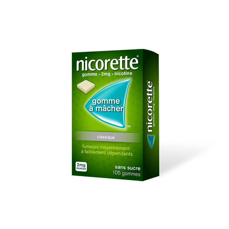Nicorette 2mg 105 gommes - Univers Pharmacie