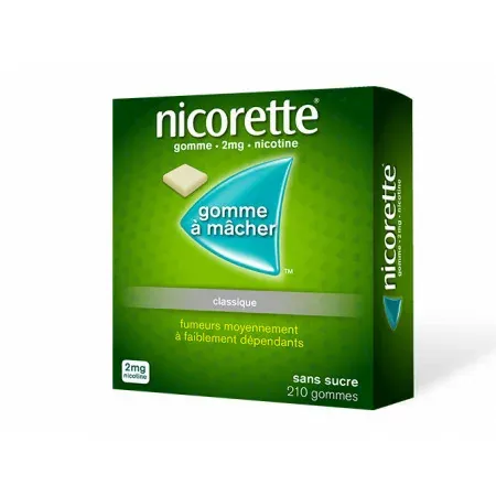 Nicorette 2mg 210 gommes - Univers Pharmacie