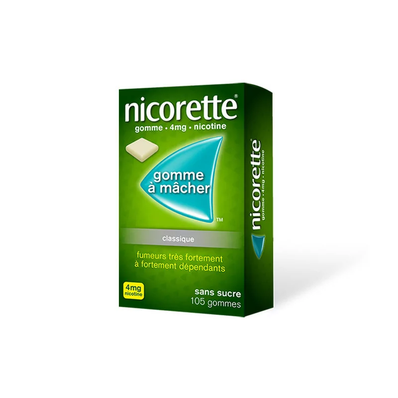 Nicorette 4mg Classique 105 gommes - Univers Pharmacie