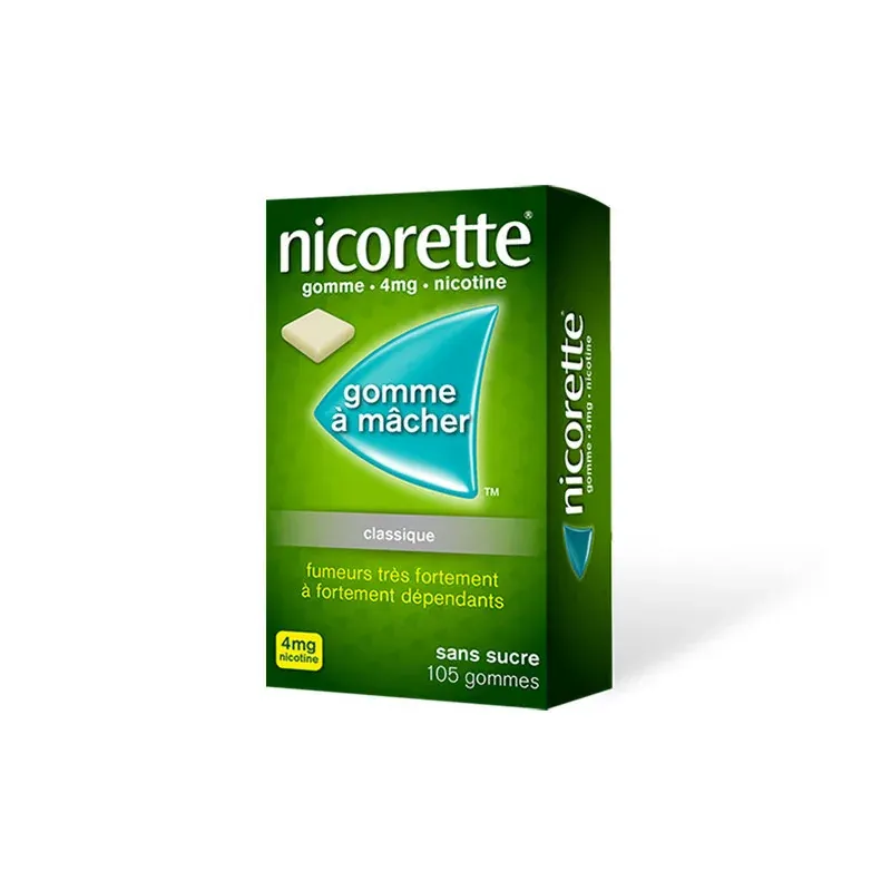 Nicorette 4mg Classique 105 gommes - Univers Pharmacie Nicorette 4mg Classique 105 gommes - Univers Pharmacie