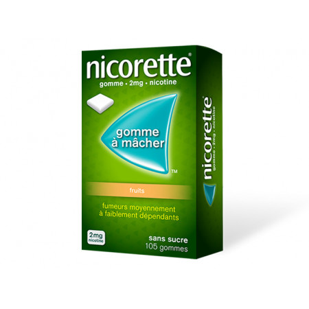Nicorette 2mg Fruits 105 gommes - Univers Pharmacie