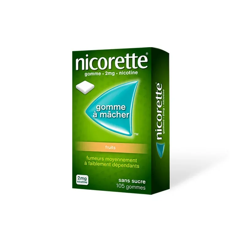 Nicorette 2mg Fruits 105 gommes - Univers Pharmacie