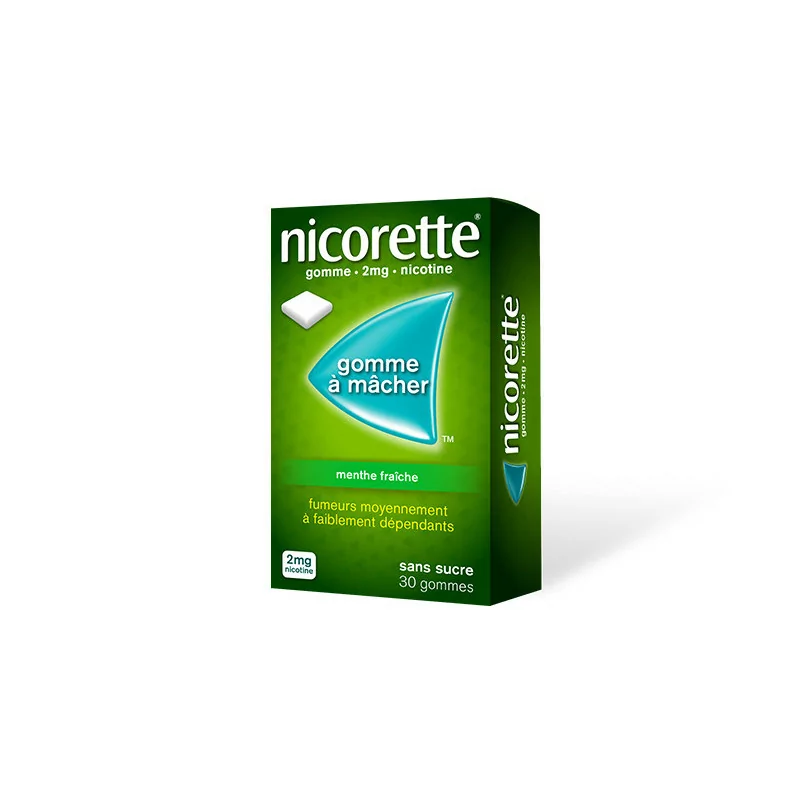 Nicorette 2mg Menthe Fraîche 30 gommes - Univers Pharmacie