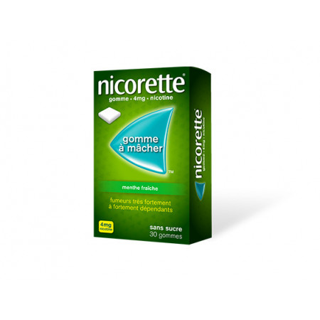 Nicorette 4mg Menthe Fraîche 30 gommes - Univers Pharmacie