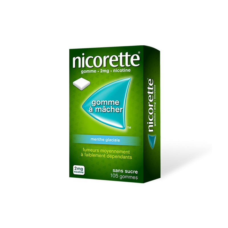 Nicorette 2mg Menthe Glaciale 105 gommes - Univers Pharmacie