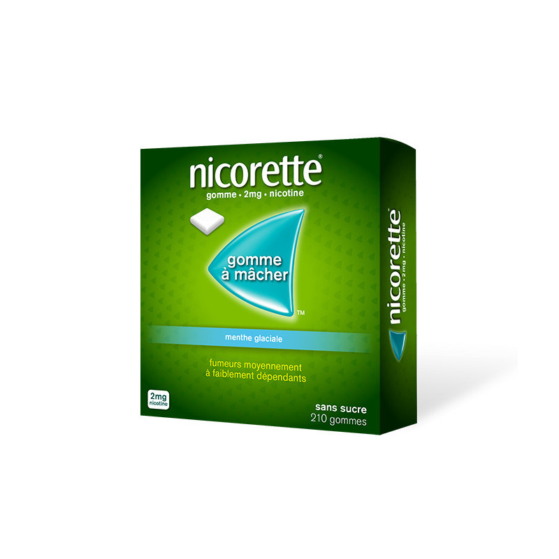 Nicorette 2mg Menthe Glaciale 210 gommes - Univers Pharmacie