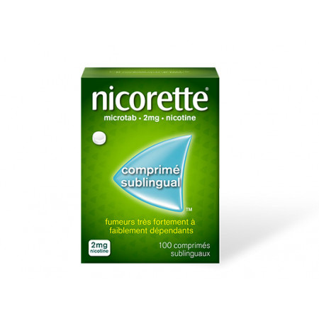 Nicorette Microtab 2mg 100 comprimés - Univers Pharmacie