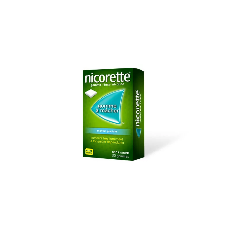 Nicorette 4mg Menthe Glaciale 30 gommes - Univers Pharmacie