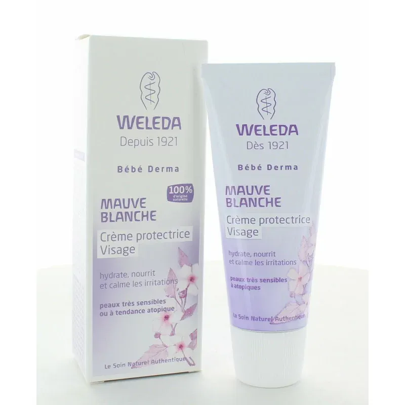 Weleda Bébé Mauve Blanche Crème Protectrice Visage 50ml - Univers Pharmacie