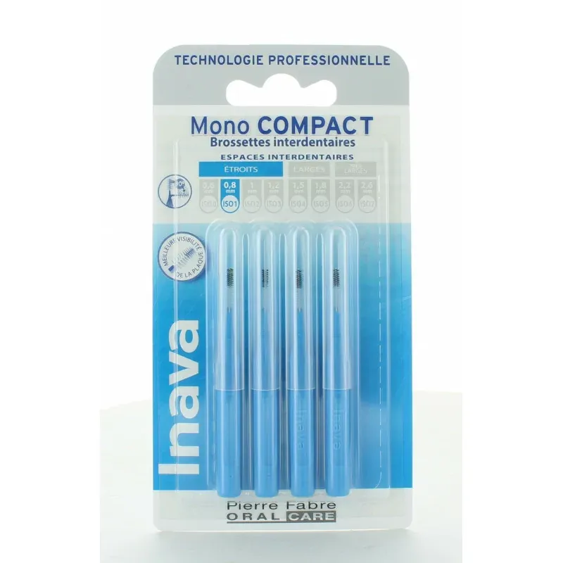 Inava Mono Compact Brossettes Interdentaires 0,8mm X4