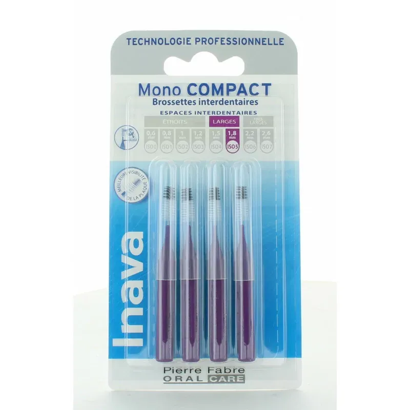 Inava Mono Compact Brossettes Interdentaires 1,8mm X4