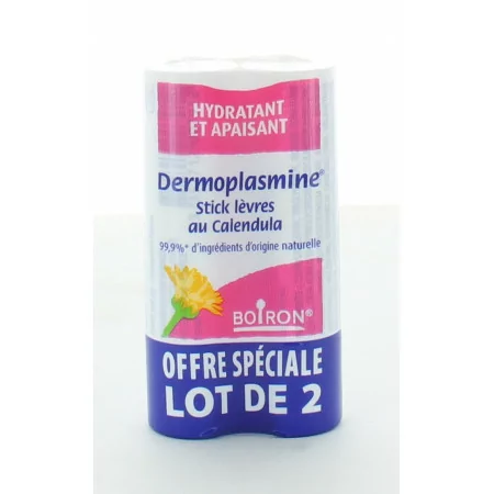 Boiron Dermoplasmine Stick Lèvres Calendula X2 - Univers Pharmacie
