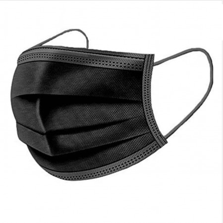 Masques Chirurgicaux Noirs 50 pièces