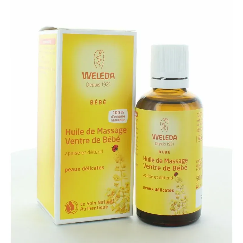 Weleda Bébé Huile de Massage Ventre de Bébé 50ml