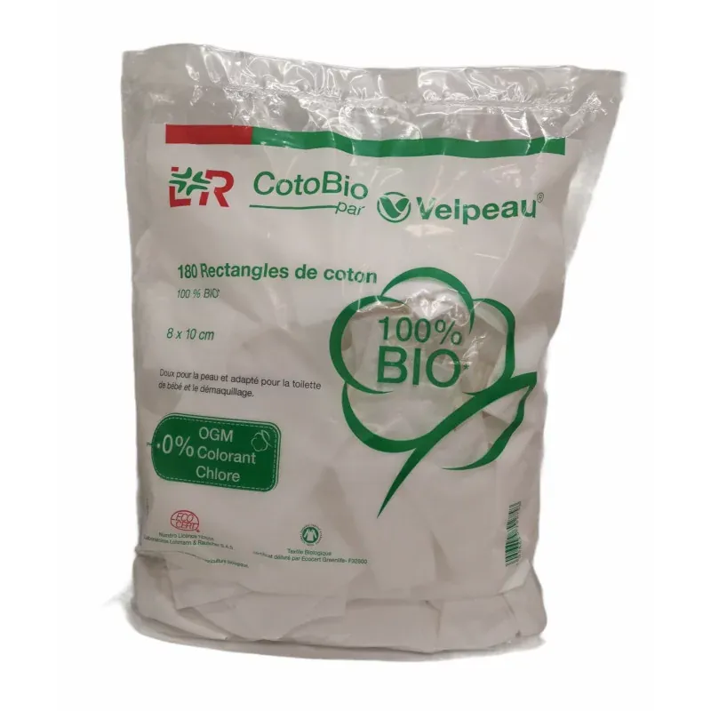 CotoBio Velpeau 8X10cm 180 pièces - Univers Pharmacie