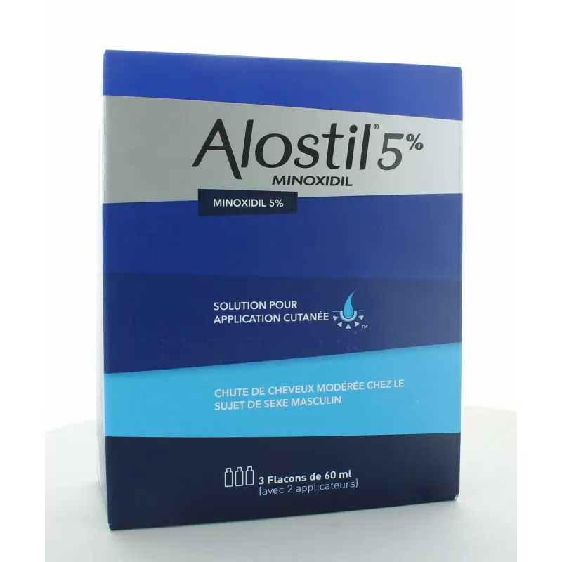 Alostil Minoxidil 5% 3X60ml - Univers Pharmacie