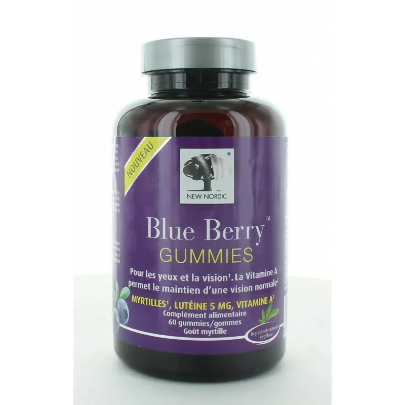 New Nordic Blue Berry Gummies X60