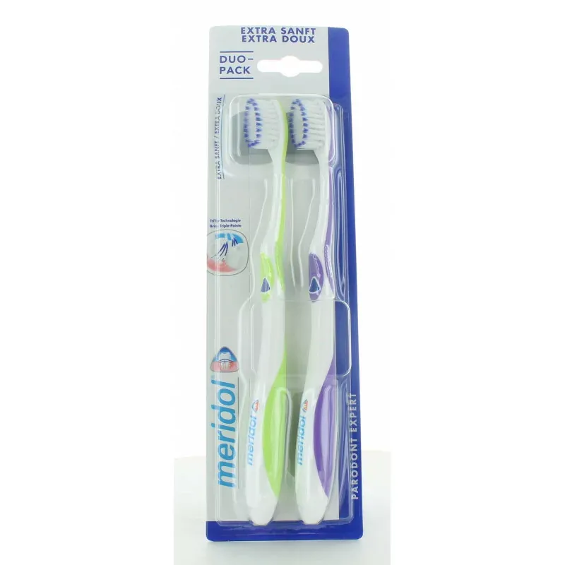 Meridol Parodont Expert Brosses à Dents Extra Doux X2