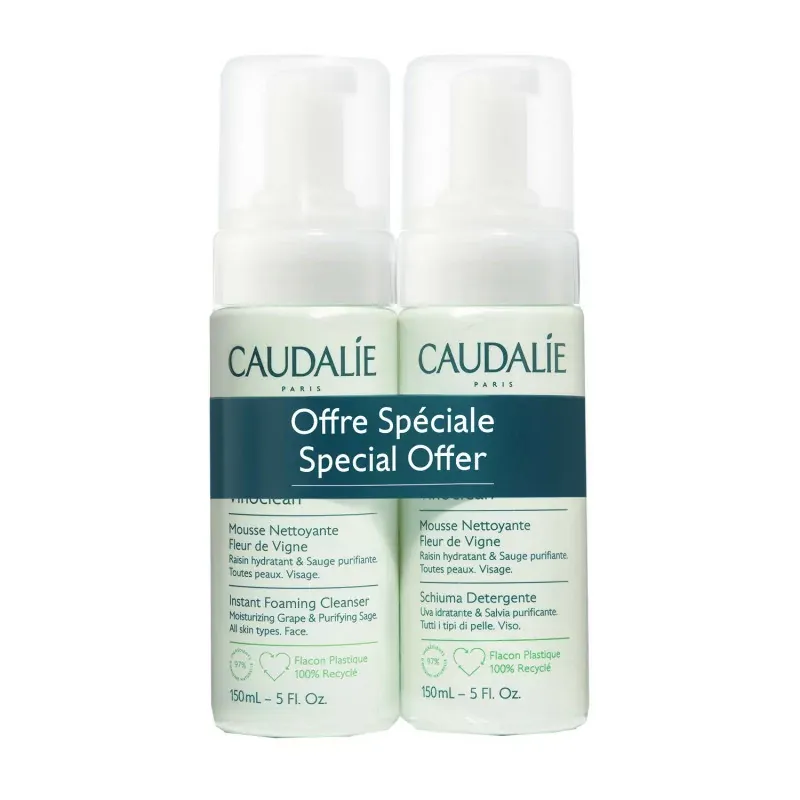 Caudalie Vinoclean Mousse Nettoyante 2X150ml