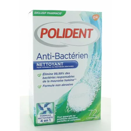 Polident Anti-bactérien Nettoyant pour Appareils...