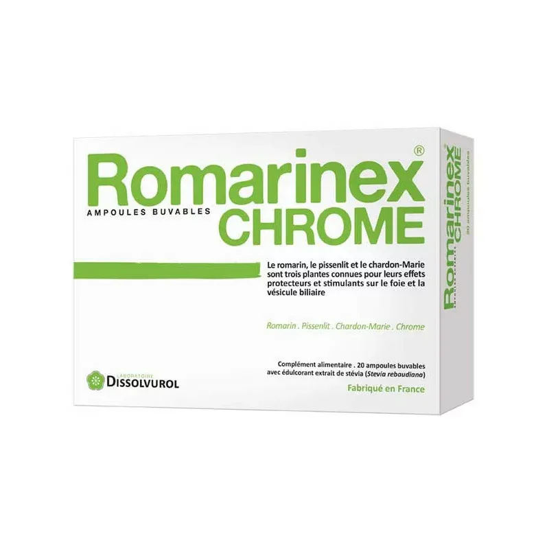 Dissolvurol Romarinex Chrome 20 ampoules
