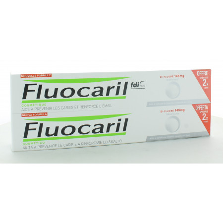 Fluocaril Dentifrice Bi-Fluoré 145mg Blancheur 2X75ml - Univers Pharmacie