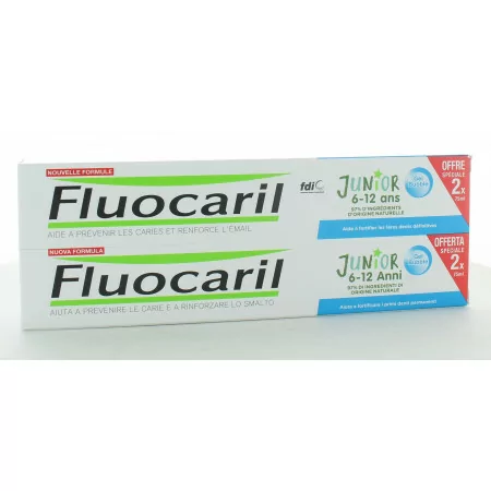 Fluocaril Dentifrice Gel Bubble Junior 6-12 ans 2X75ml - Univers Pharmacie