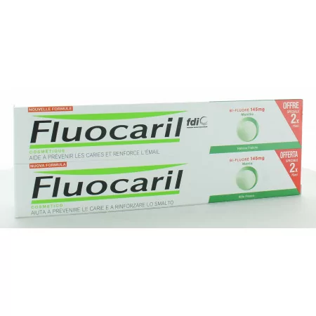 Fluocaril Dentifrice Bi-Fluoré 145mg Menthe 2X75ml