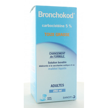 Bronchokod Carbocistéine 5% Toux Grasse 250ml