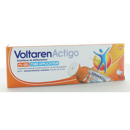 VoltarenActigo 1% Gel avec Tube Applicateur 75g