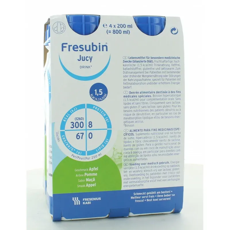 Fresubin Jucy Drink Arôme Pomme x4 200ml