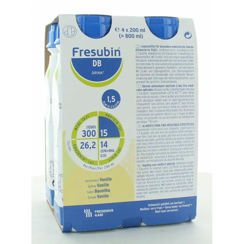 Fresubin DB Drink Arôme Vanille x4 200ml