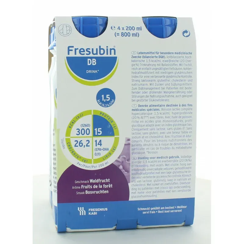 Fresubin DB Drink Arôme Fruits de la Forêt x4 200ml