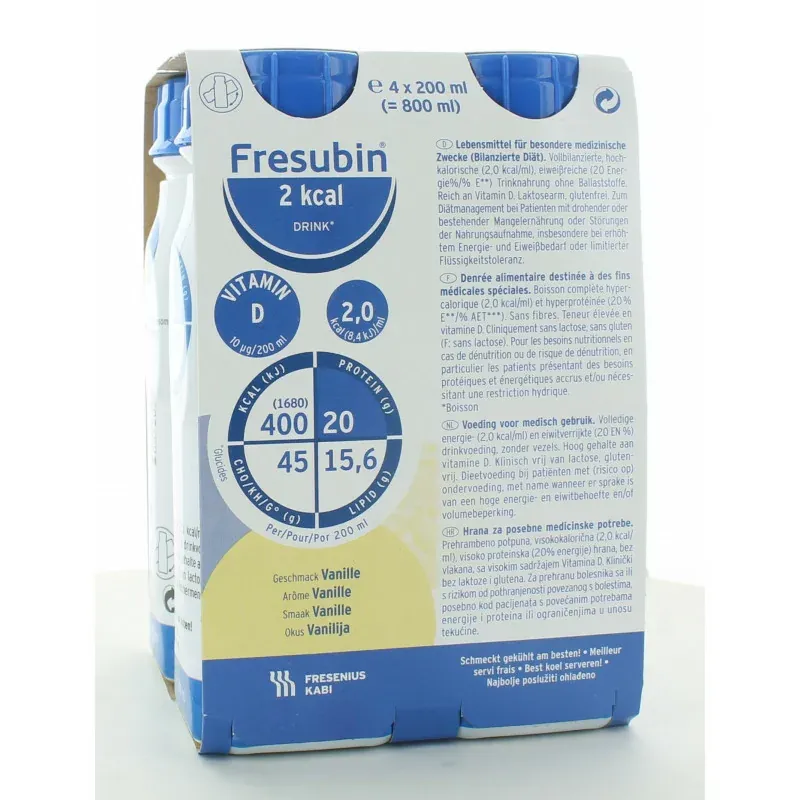 Fresubin 2Kcal Drink Arôme Vanille x4 200ml
