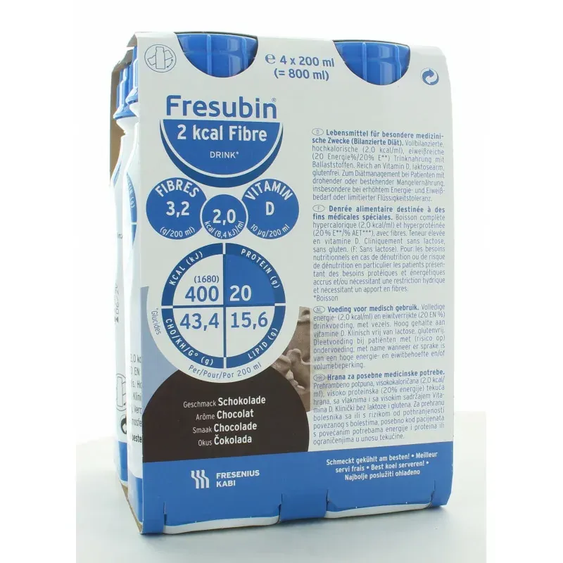 Fresubin 2Kcal Fibre Drink Arôme Chocolat x4 200ml