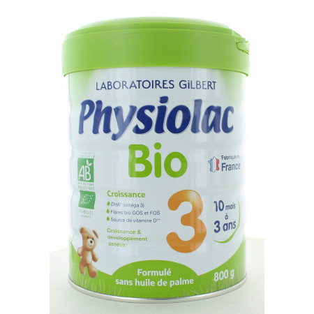 Physiolac Bio 3 Lait Croissance 800g