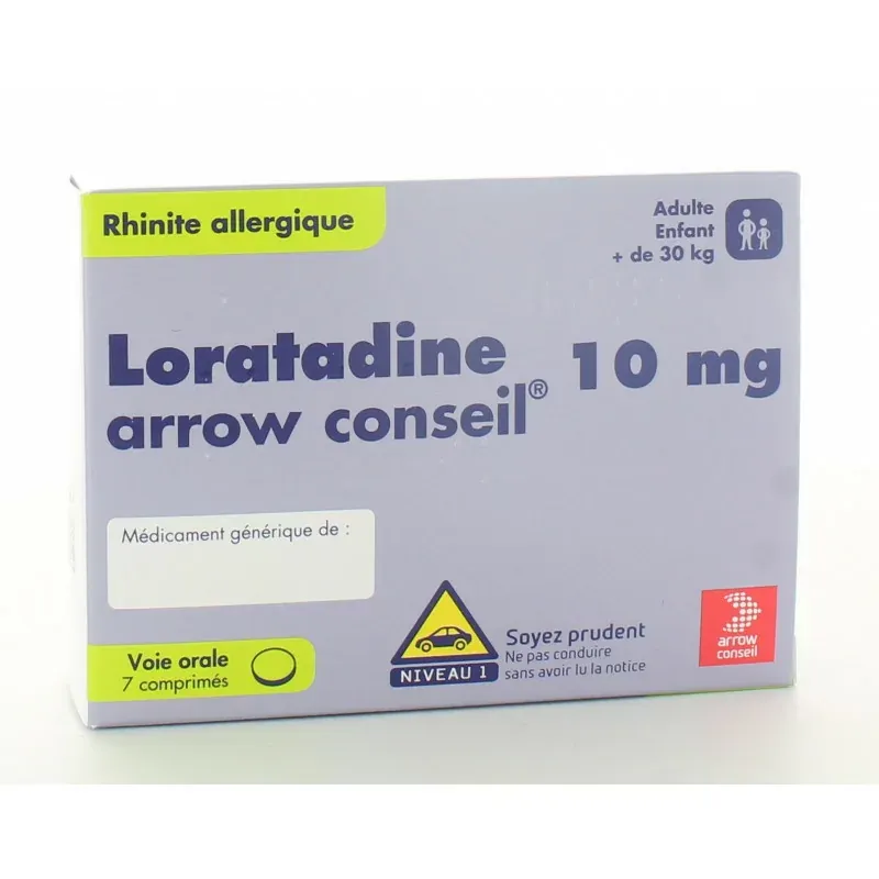 Loratadine Arrow Conseil 10mg 7 comprimés