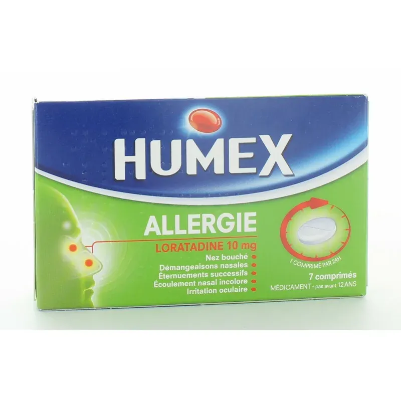 Humex Allergie Loratadine 10mg 7 comprimés Humex Allergie Loratadine 10mg 7 comprimés
