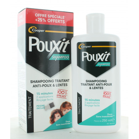 Pouxit Shampoo Traitant Anti-poux & Lentes + Peigne 250ml